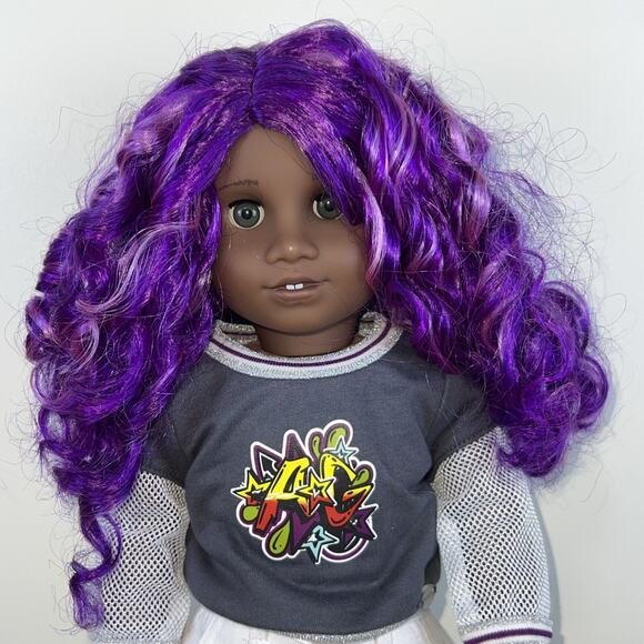 AMERICAN GIRL TRULY ME STREET CHIC # 91 18" DOLL + BOOK + CASE BACKPACK NO X - Picture 3 of 12